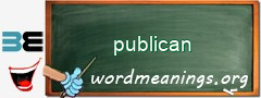 WordMeaning blackboard for publican